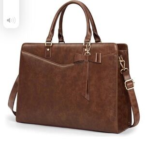 Vintage Brown Waterproof Leather Tote Bag